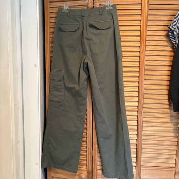 Quince Organic Stretch Cotton Twill Cargo Pants Size 2  Utility wide leg - Picture 5 of 10